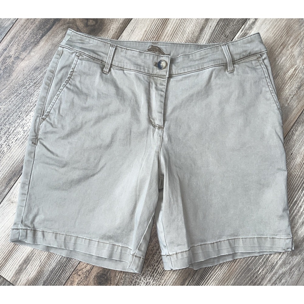 Tommy Bahama Shorts Women 6‎ Ladies Khaki Chino Pants Outdoor Pocket Button Golf